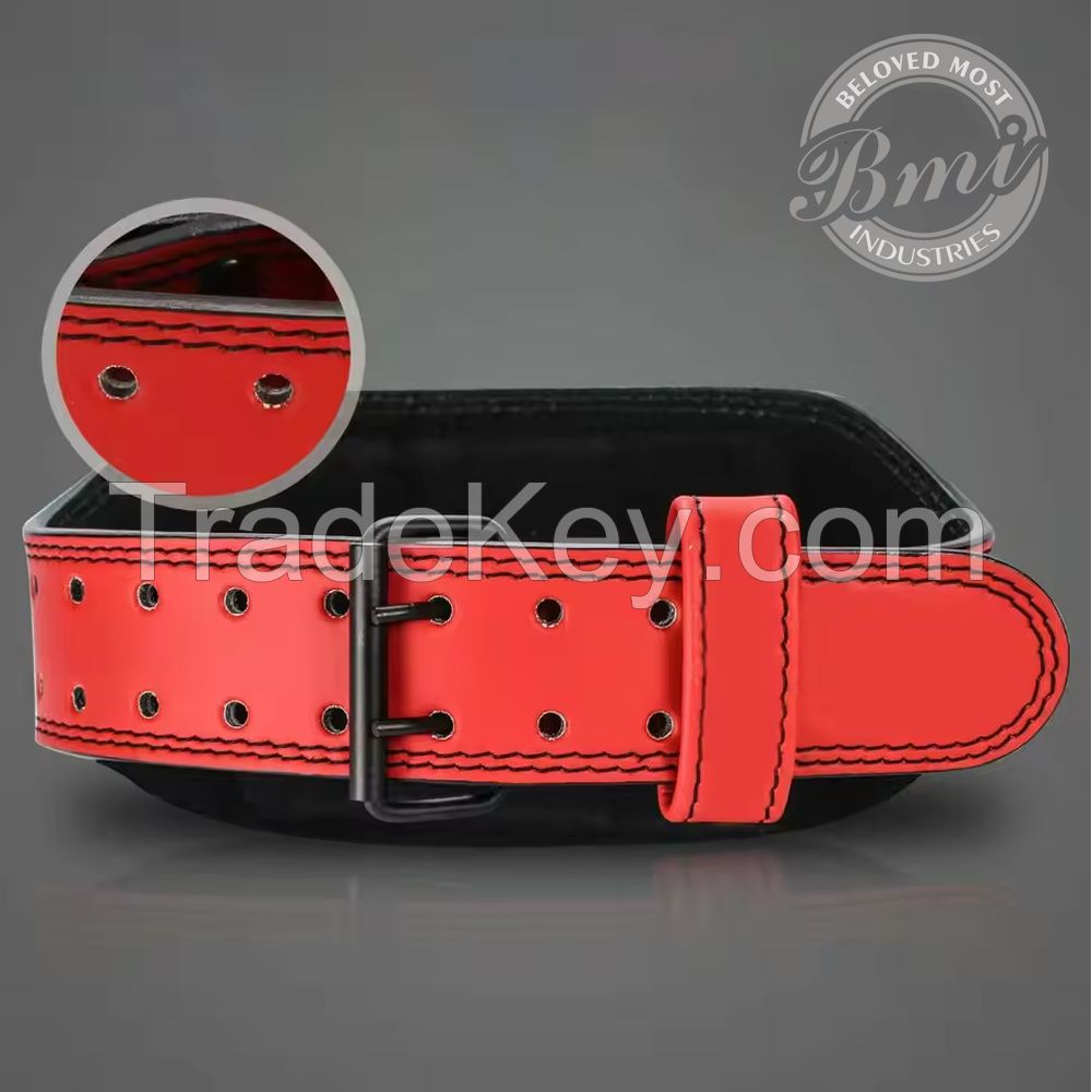 6 Inch Tapered Design Custom Back Support Leather Weight Lifting Belt