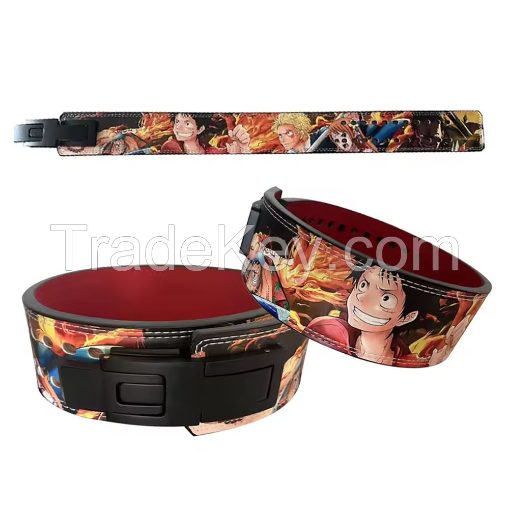 new design Anime Printed Weight Lifting Belt