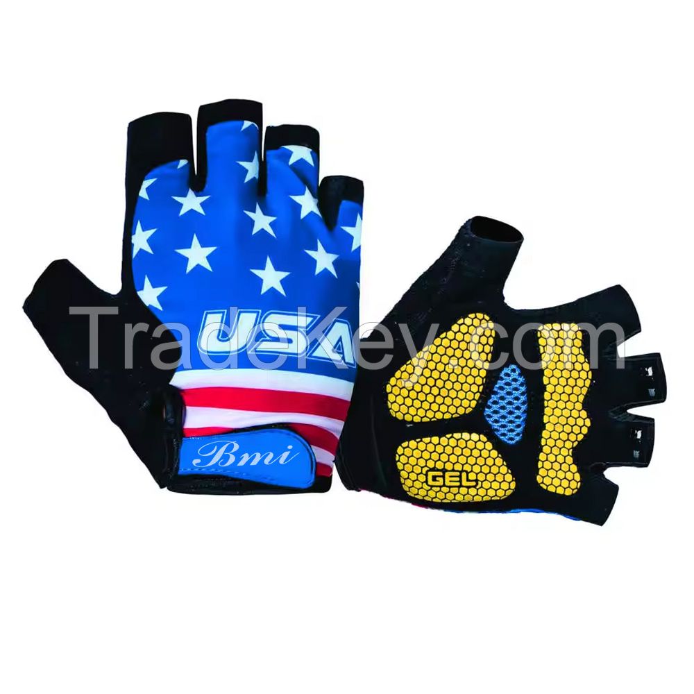 Anti Slip Gel Pad Breathable Half Finger Cycling Gloves