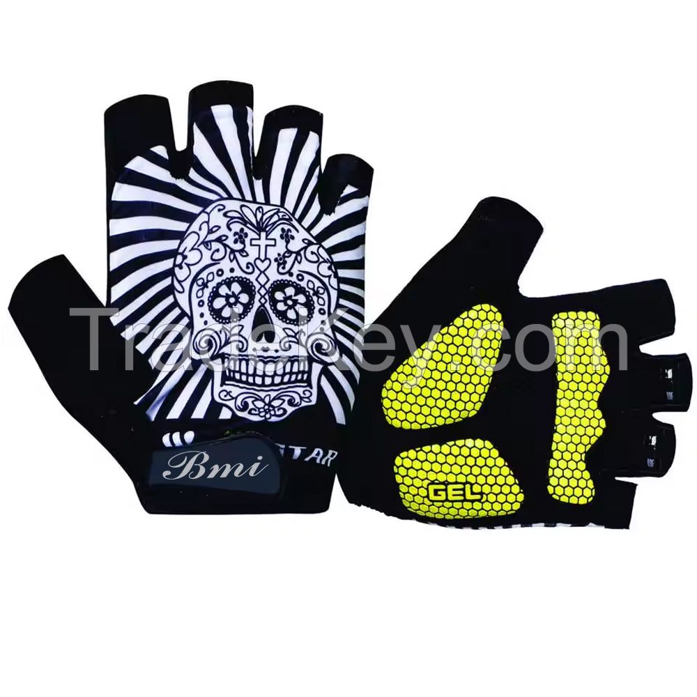 Anti Slip Gel Pad Breathable Half Finger Cycling Gloves