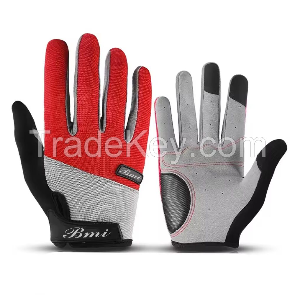 Customized Design Bicycle Full Finger Cycling Sports Gloves