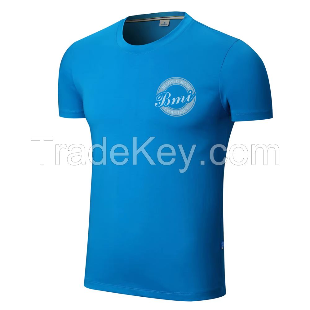 High Quality custom Men's Cotton Crew Neck T-shirt