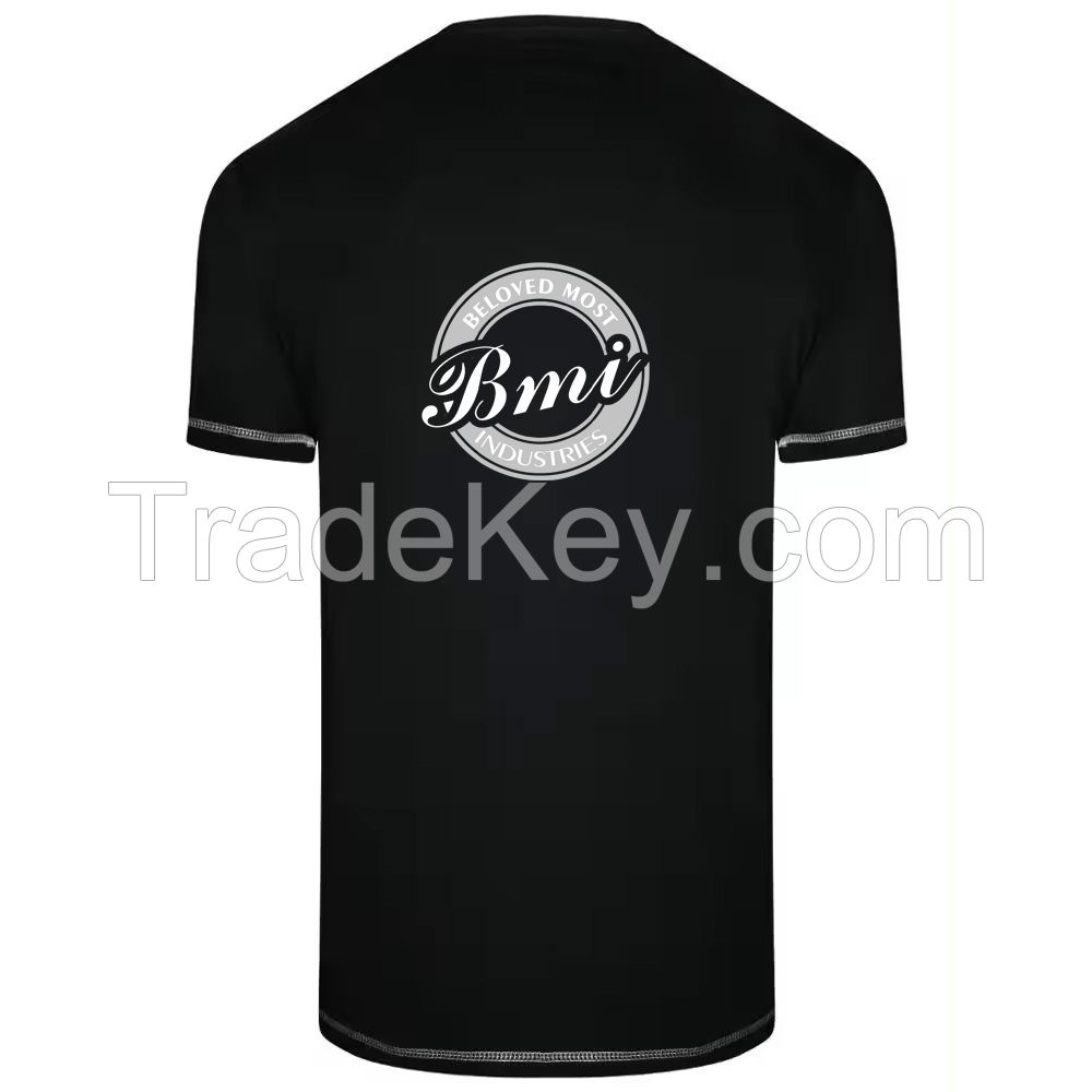Unisex Short Sleeve 100% Cotton Heat Transfers Dtg Embroidered Logo Screen Printing Tshirt