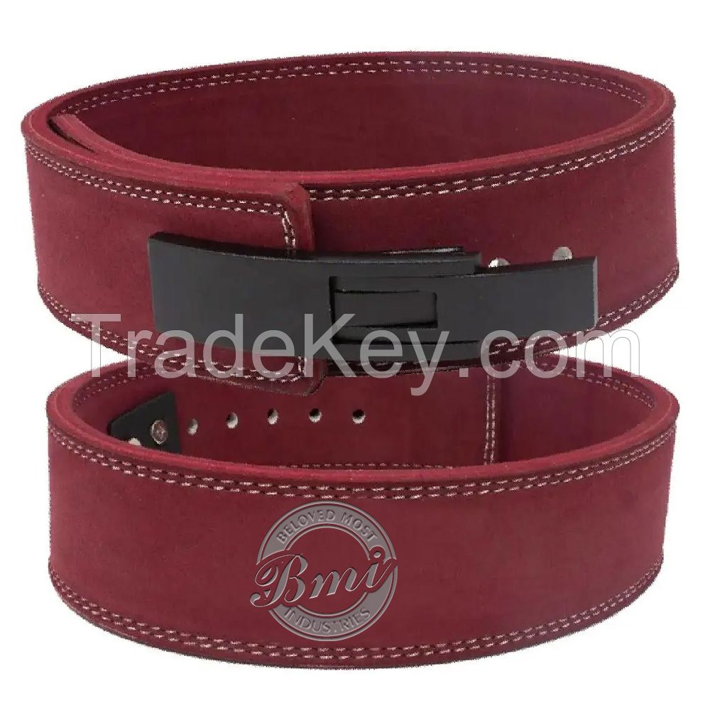Custom Color Genuine Leather Weightlifting Lever Belt