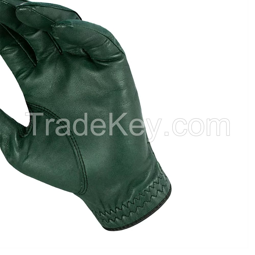 Genuine Leather Breathable Golf Gloves Manufacturer Custom Made Size & Logo Strong Stitched Golf Glove