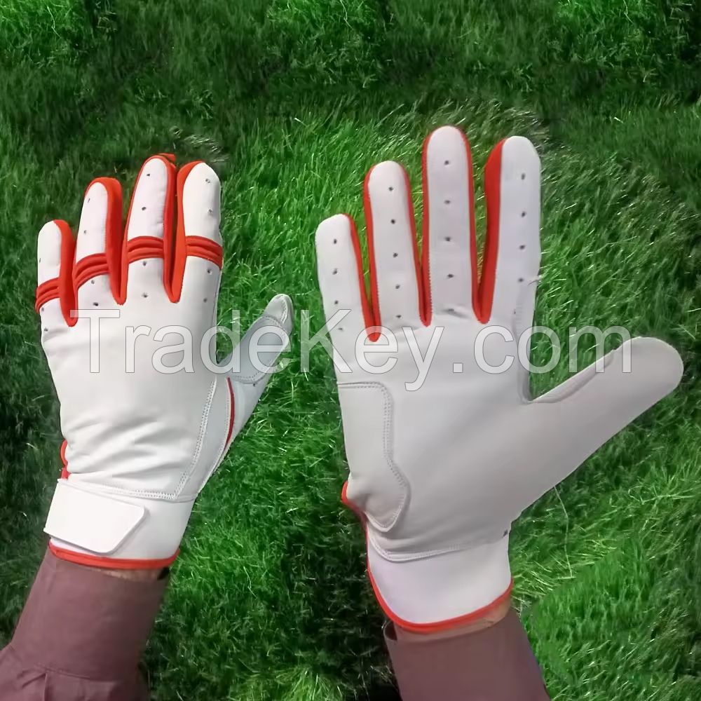 Custom Design Baseball Batting Gloves Manufacturer OEM Premium Split Leather Anti-slip Custom Logo &amp; Design Baseball Glove