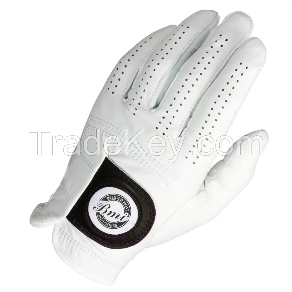 Wholesale Gloves Golf Cabretta Anti-slip Leather Golf Glove Customized Logo Golf Gloves