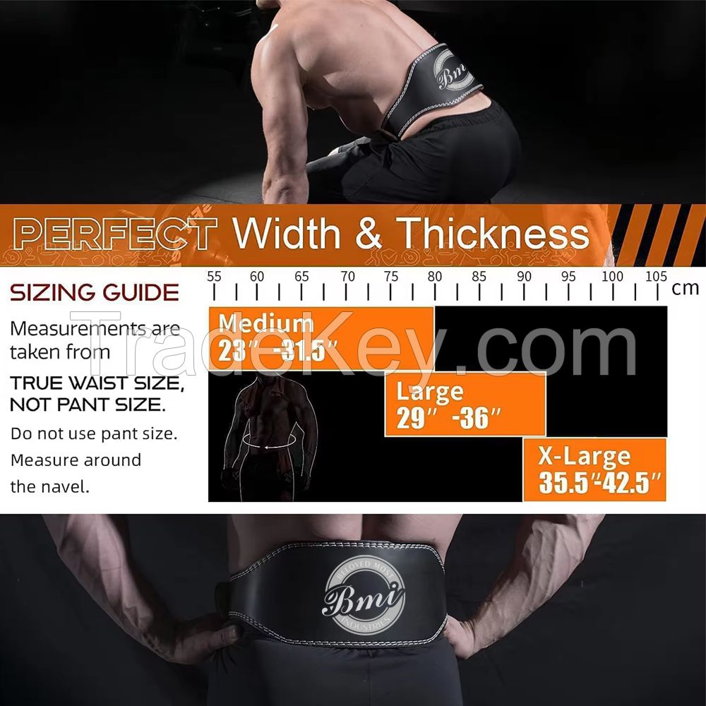 Bodybuilding Workout 4&amp;amp;quot; Padded Leather Weightlifting Belt