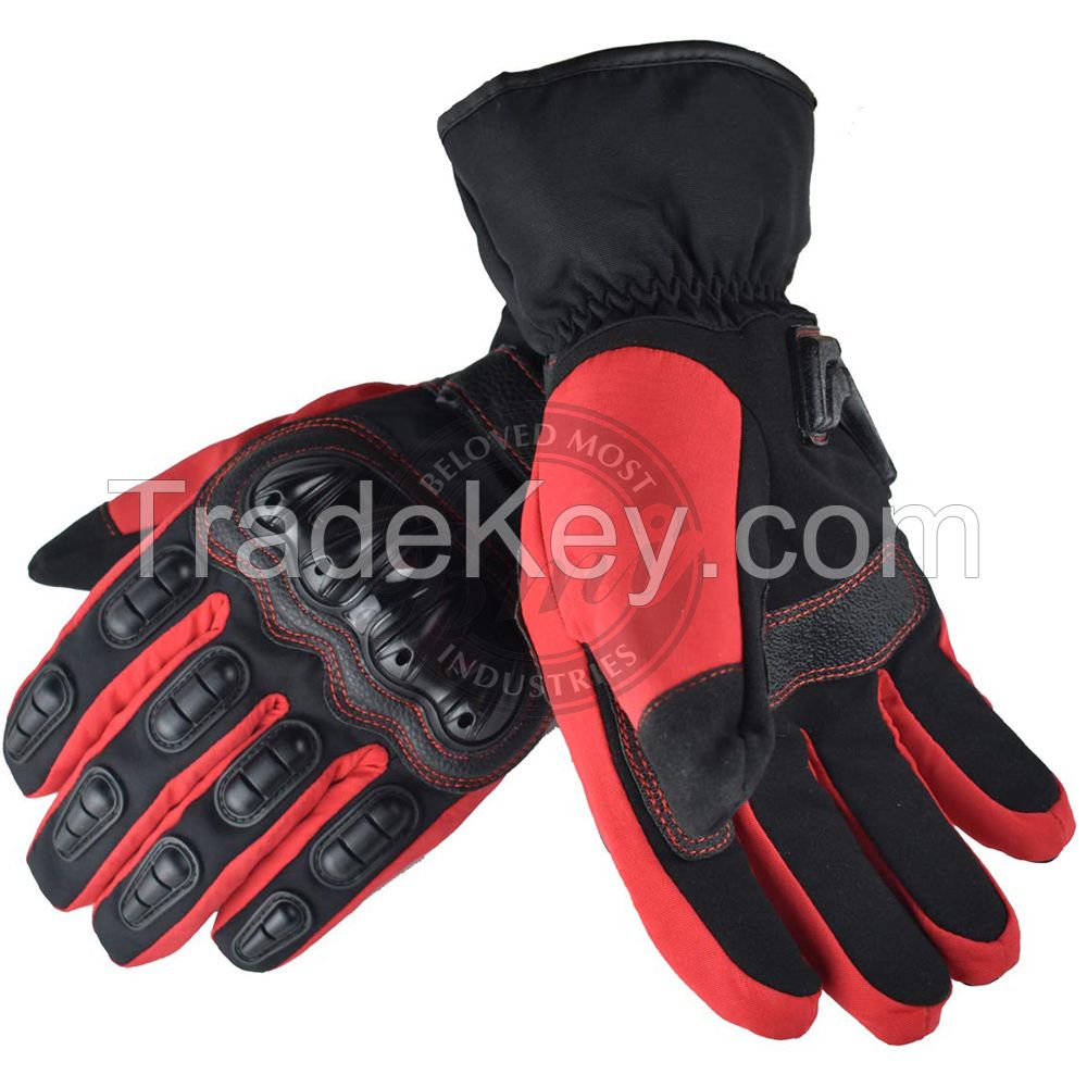 Wholesale Custom Design Motorbike Gloves For Motorcycle Full Finger Touch Screen Leather Gloves For Riding Road Glove