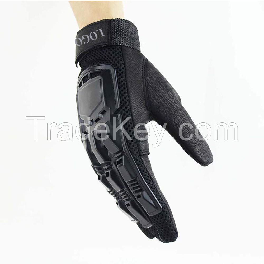 Premium Quality Full Finger Design Hand Protection Wear-Resisting Motorbike Leather Glove