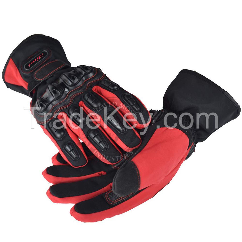 Wholesale Custom Design Motorbike Gloves For Motorcycle Full Finger Touch Screen Leather Gloves For Riding Road Glove