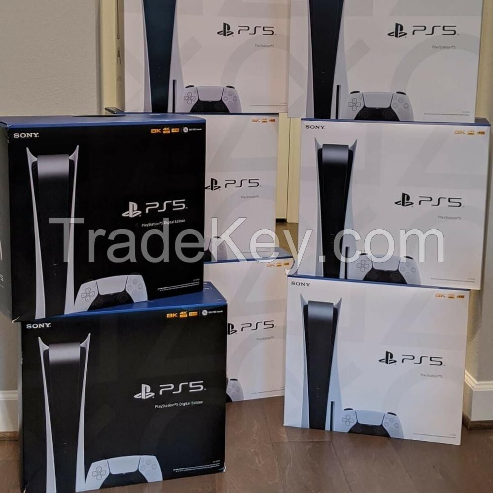 NEW Play Station 5 Digital Edition PS5 Console Disk Version Standard Blu Ray Games and 2 Controller