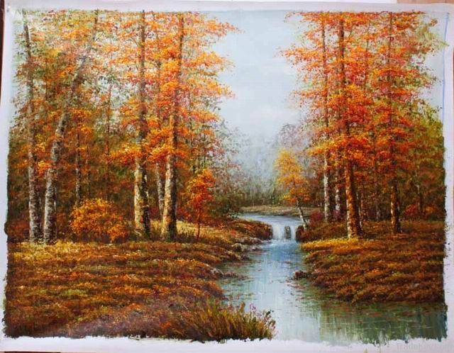 forest oil painting