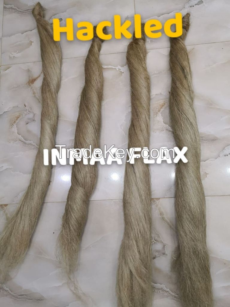 Hackled Flax Fibers