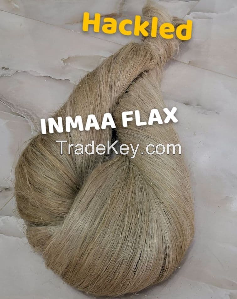 Hackled Flax Fibers