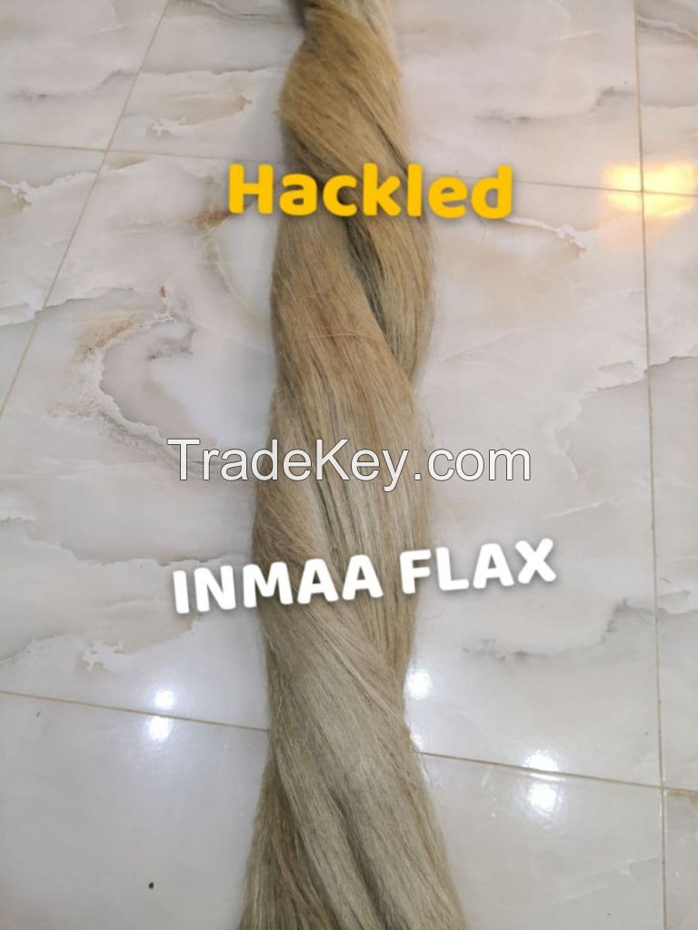 Hackled Flax Fibers