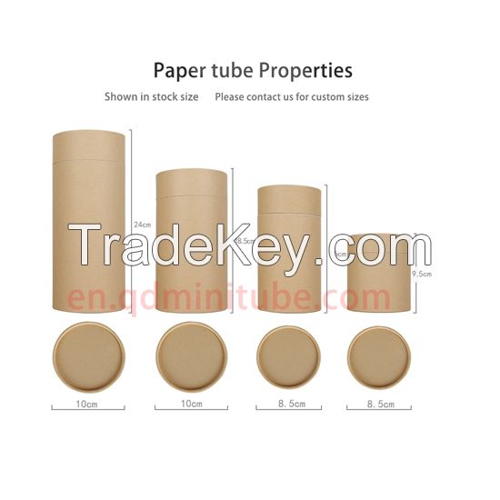 Custom Full Colors Package Printing Cardboard Round Gift Box Paper Tube With Lid