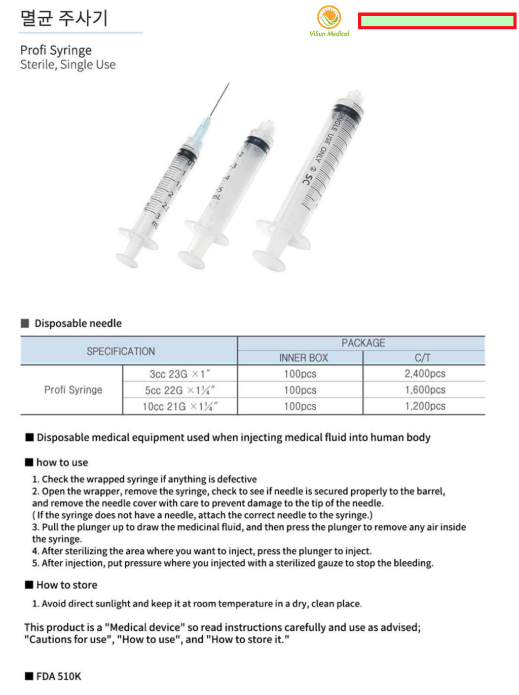 Stock of Disposable Syringes 1ml and 3ml
