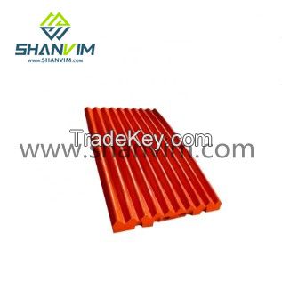 Shanvim High Manganese Steel NN18 Crusher Moving Plates Jaw Plate for Crusher