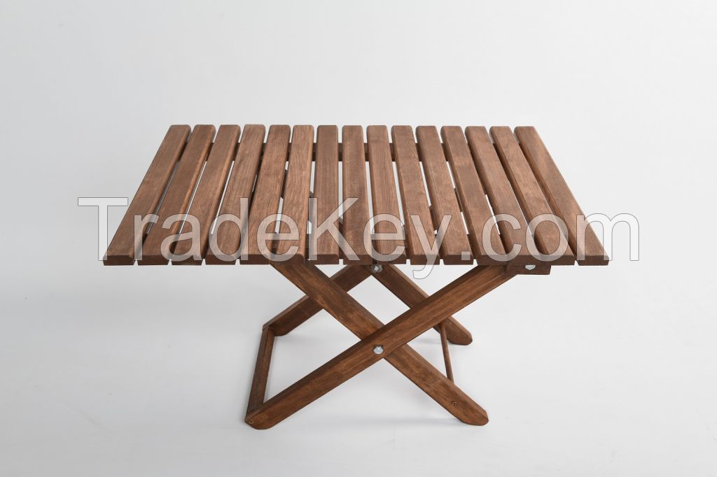 NomiaTrend 100% Solid Wood Table Chair Set