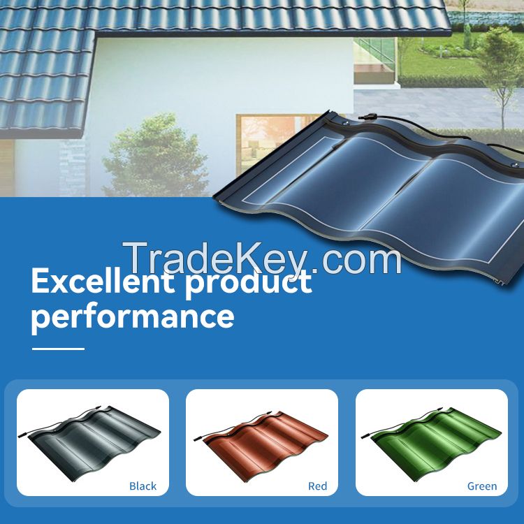 Hanergy decking hantile 30W CIGS Thin film photovoltaic power generates double glass shingle panel BIPV solar roof tiles package