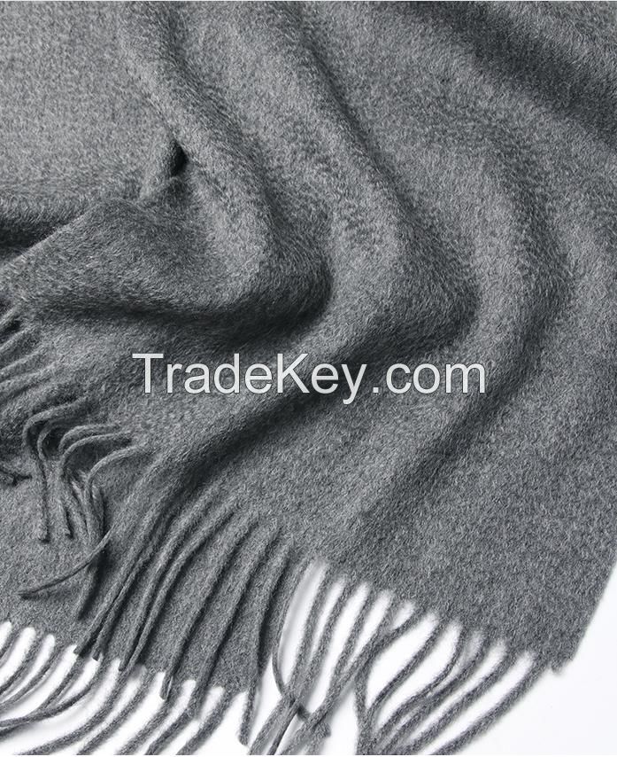 Custom Luxury Thick Poncho Shawl Knitted Pashmina Blanket Winter 100% Pure Cashmere Scarf For Women