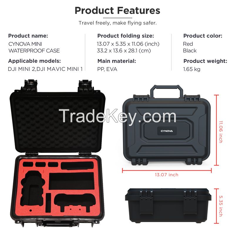 CYNOVA Waterproof Hard Case For DJI Mini/ Mini 2/ Mini SE