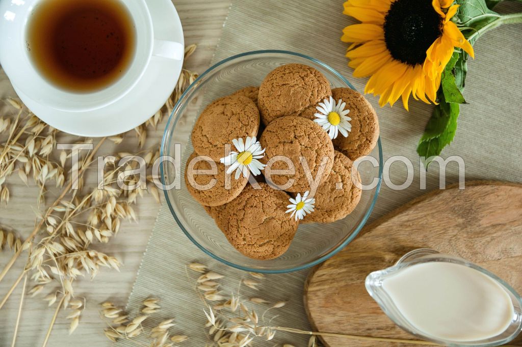 Oatmeal cookies with baked milk flavor