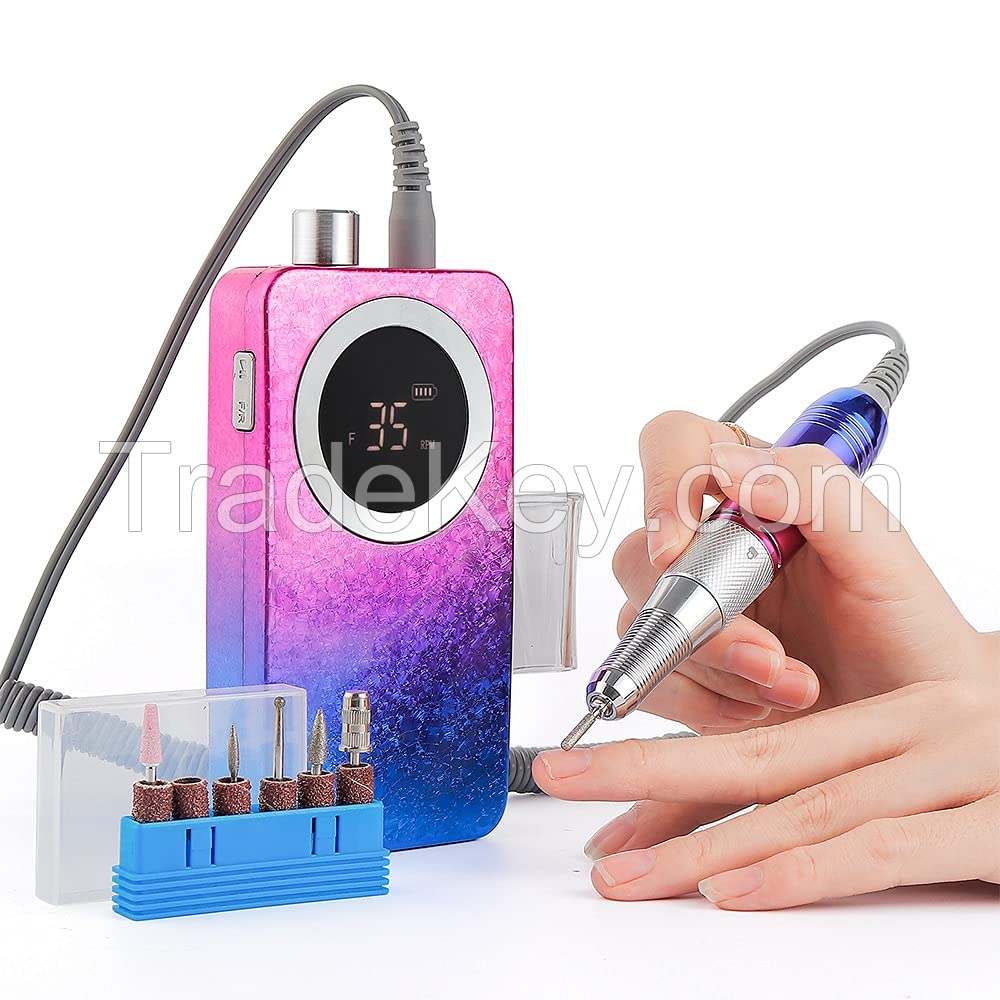  Professional Nail Drill, 35000rpm Nail File Machine For Gel Nails