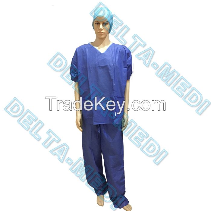 Dustproof Non Toxic Medical Scrub Suit , Breathable Surgical Scrub Suits