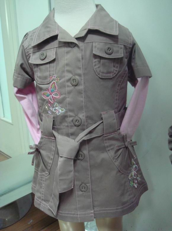 girl  jacket with fancy cotton twill