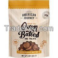 American Journey Peanut Butter Recipe Grain-Free Oven Baked Crunchy Biscuit Dog Treats