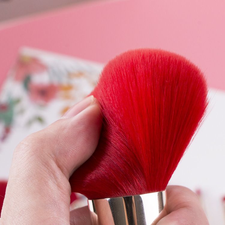 Red makeup brush set professional makeup brush kit makeup brush set vegan