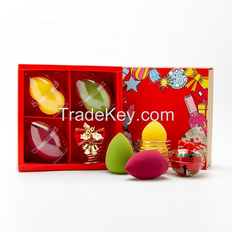 Christmas custom private label beauty soft blender makeup sponge