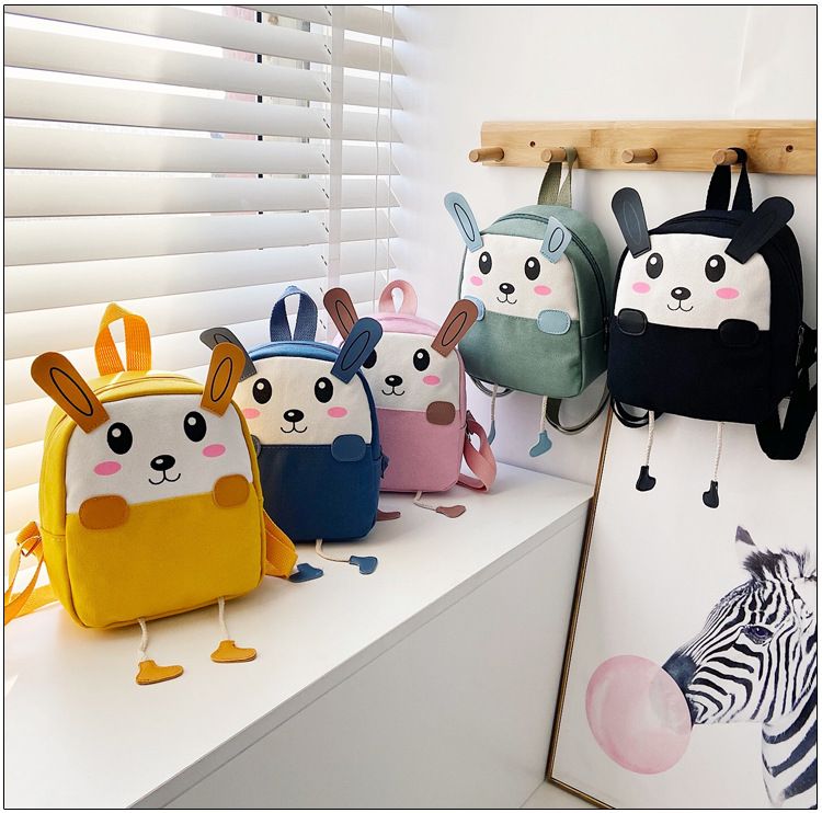 Childrens Bag 1-3-5 Years Old Boys Canvas Backpack Cartoon Cute Girl