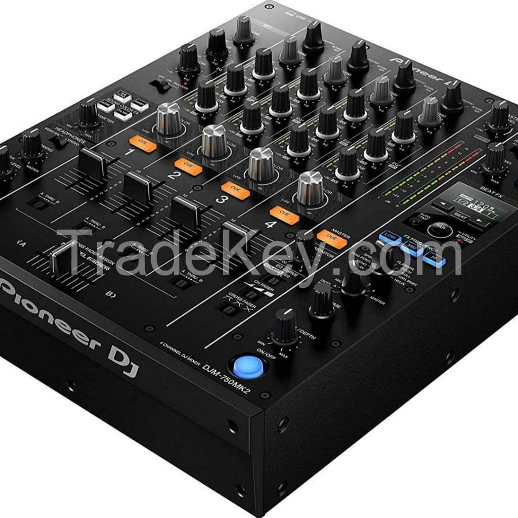 New Pioneer DJ DJM-750MK2 4-Channel Professional DJ Club Mixer with USB Soundcard