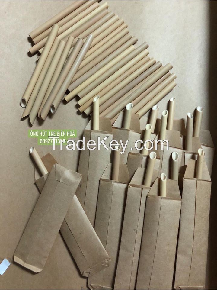 Eco Friendly Natural Bamboo Straws For Drinking 100% Biodegradable Material Straw Made In Vietnam