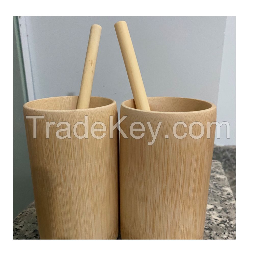 Hot Sale Eco Friendly Reusable Bamboo Cup 100% Natural Biodegradable Bamboo Drinking Water Cup Made In Vietnam