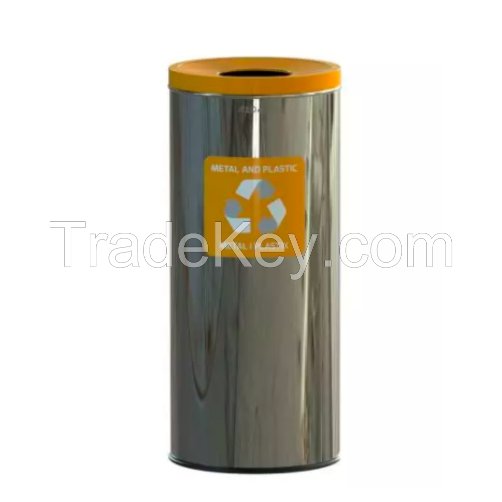 Waste separation bin 45L stainless steel