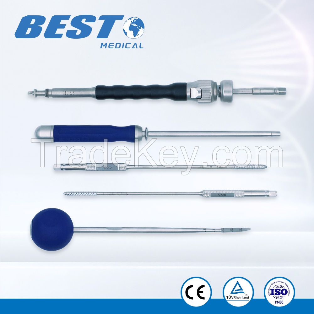 Hemispherical Acetabular Reamer instrument set for THA