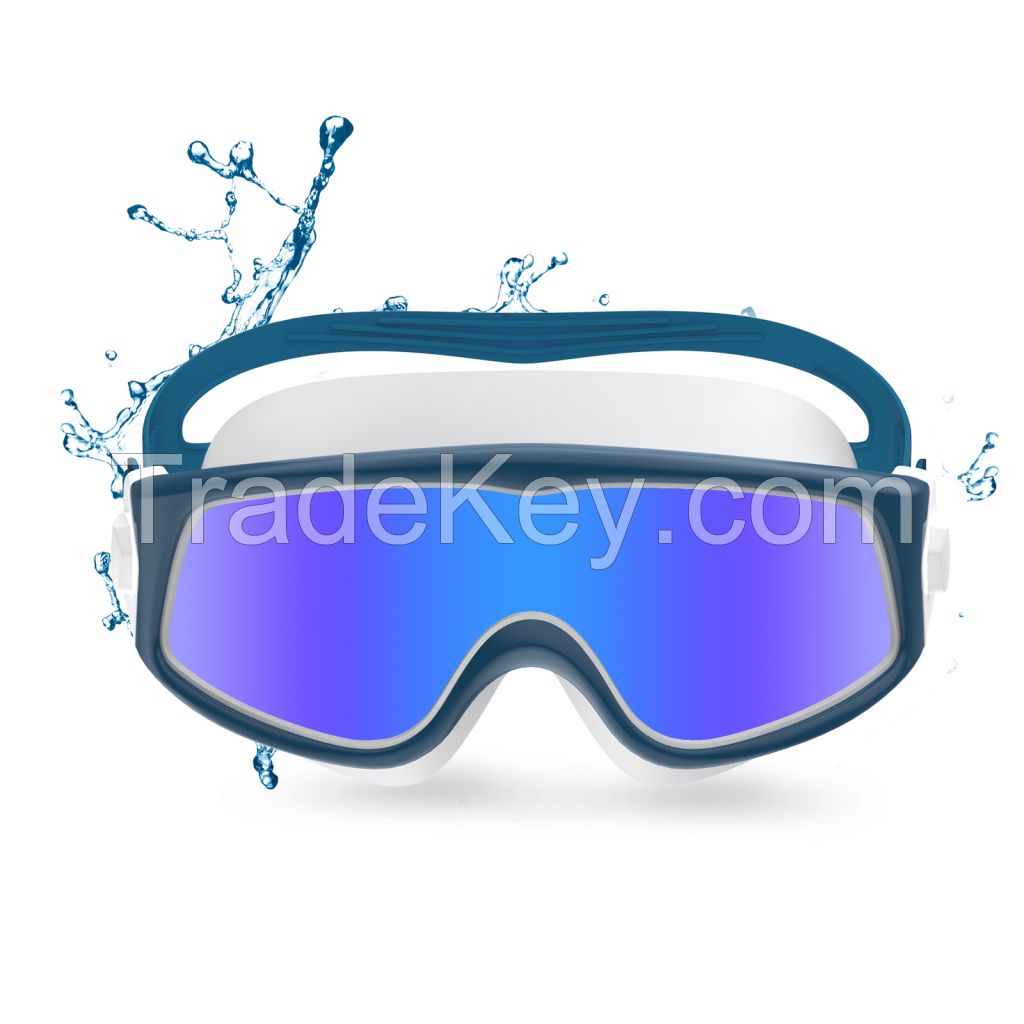 Adult swim goggles anti-fog, mirrored coating lens