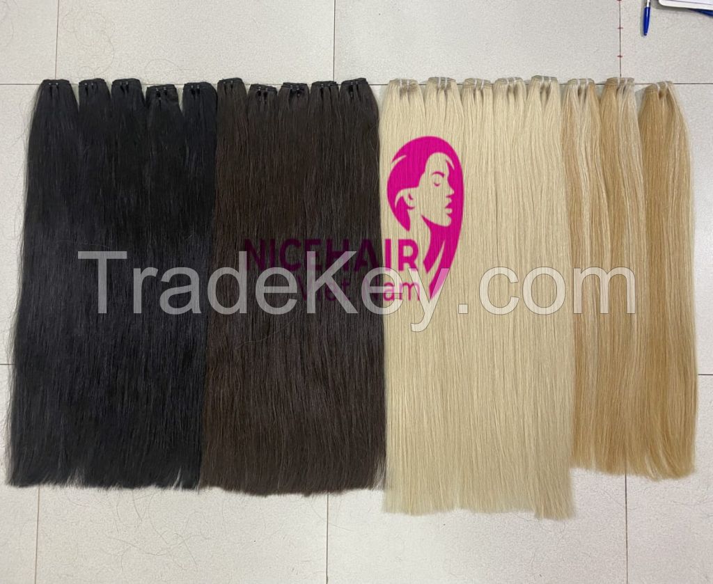 Weft hair extensions
