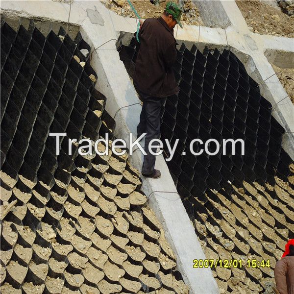 textured surface HDPE Geoweb retaining walls by professional factory price