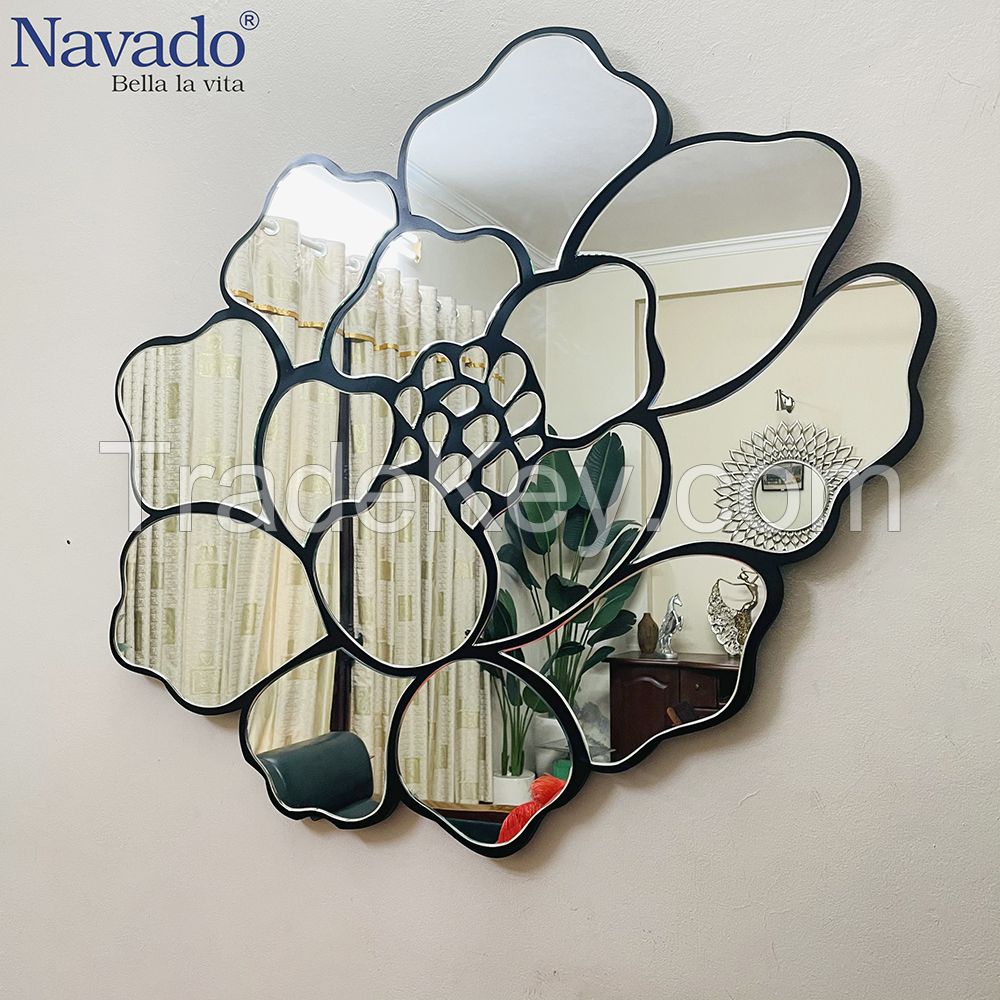 Hotel Decorative Modern Rose White Wall mirror