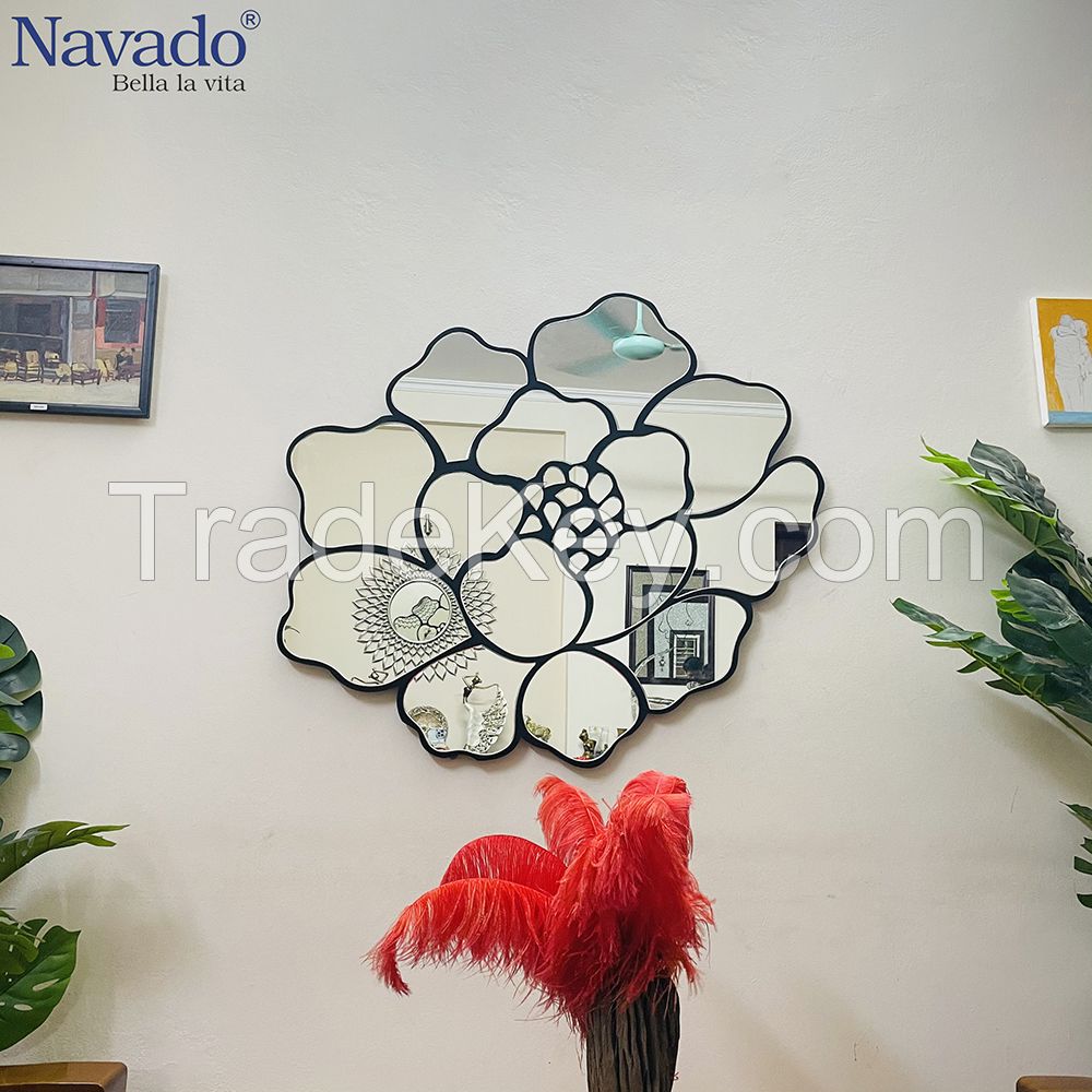 Hotel Decorative Modern Rose White Wall mirror