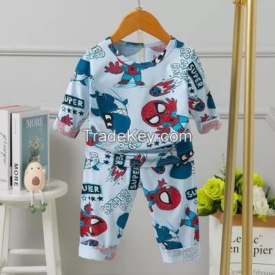 Comfortable Kids Pyjama Set Long Sleeve 58cm Hipline 5% Spandex For 3 Years Old