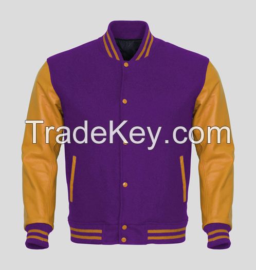 Best quality wool and leather sleeves embroiders varsity jackets custom varsity jacket manufacture custom made logo and patches