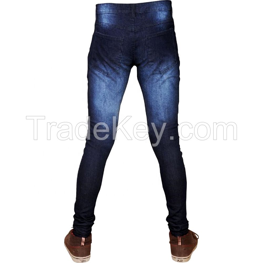 Wholesale cheap price men new denim ripped trousers Slim fit stretch men's trousers mens skinny jeans