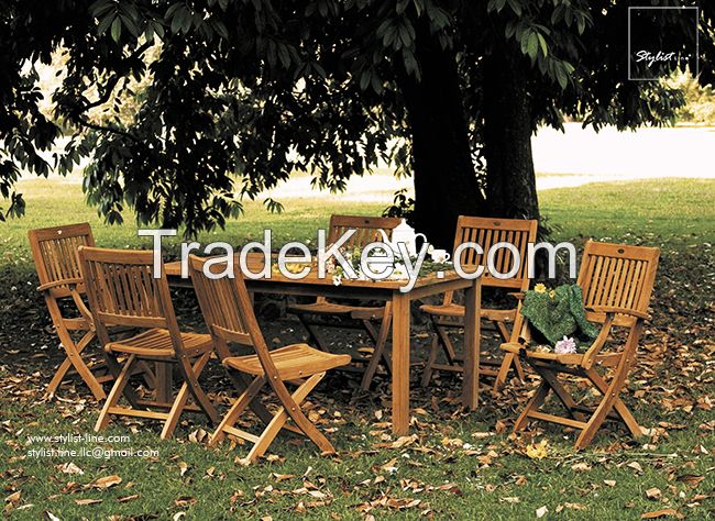 Gold Squeeze Teak Dining Chairs &amp; Tables