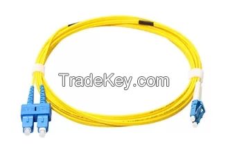 LC Sc 3.0mm Duplex Fiber Cable Sm Simplex 9/125 Fiber Optic Patch Cord